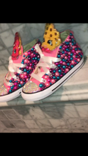 Load image into Gallery viewer, Girls Custom Bling Toe &amp; Pearl sides Character shoes