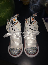 Load image into Gallery viewer, Girls Custom Bling Toe Character Converse