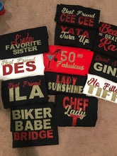 Load image into Gallery viewer, Womens Custom Personalized Glitter Shirts